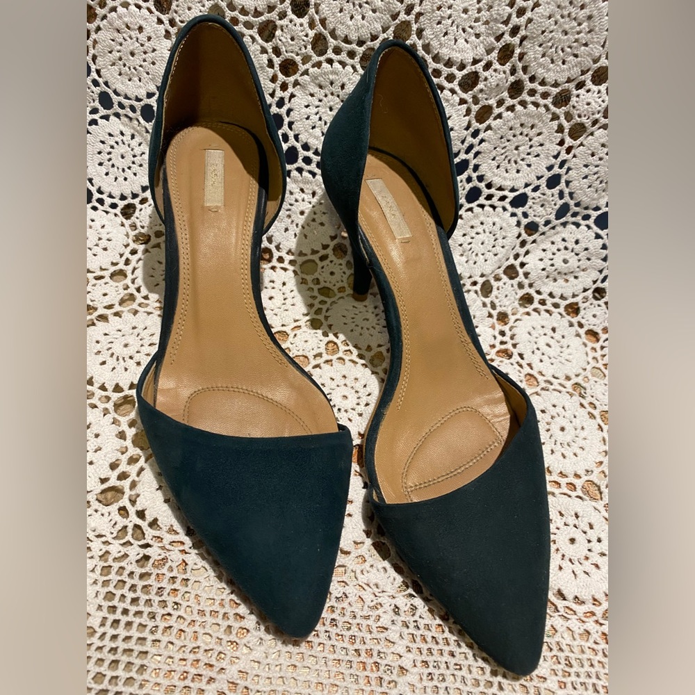 Size 41 blue suede heels